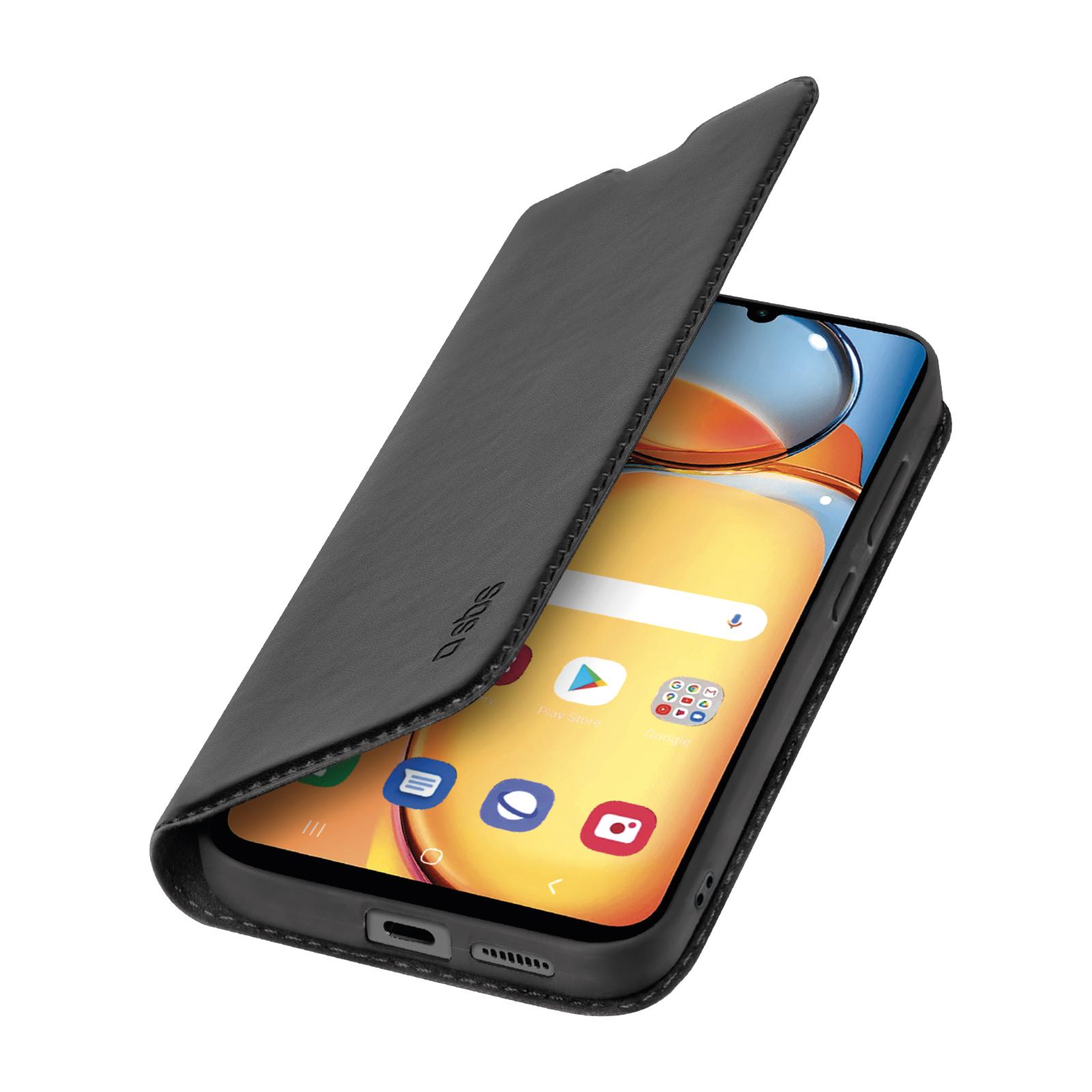 Bookcase Wallet Lite-Hülle für Xiaomi 13C 4G, Schwarz