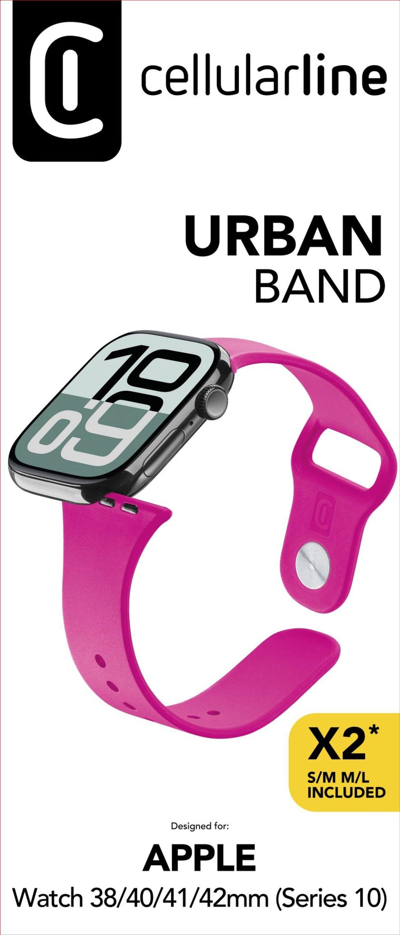Urban Band für Apple Watch 38/ 40/ 41/ 42mm (Serie 10) Silicon Pink (61108)