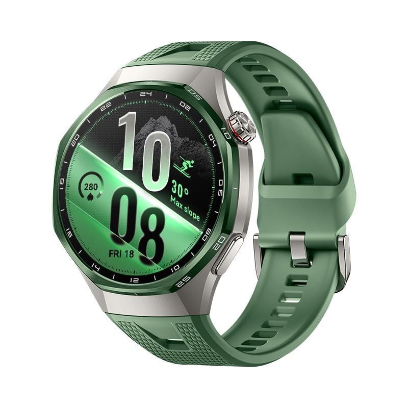 WATCH GT 7 Pro, 46 mm, Gehäuse aus Titanlegierung + grünem Fluorelastomer-Armband Smartwatch
