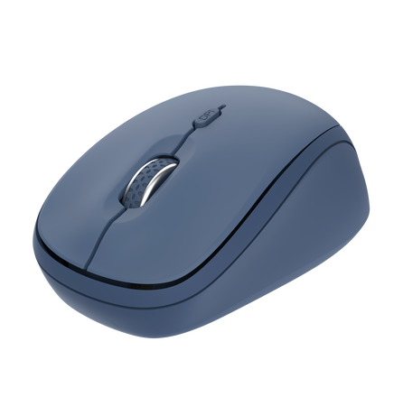 Yvi+ Kompakte kabellose Maus für mehrere Geräte, Blau