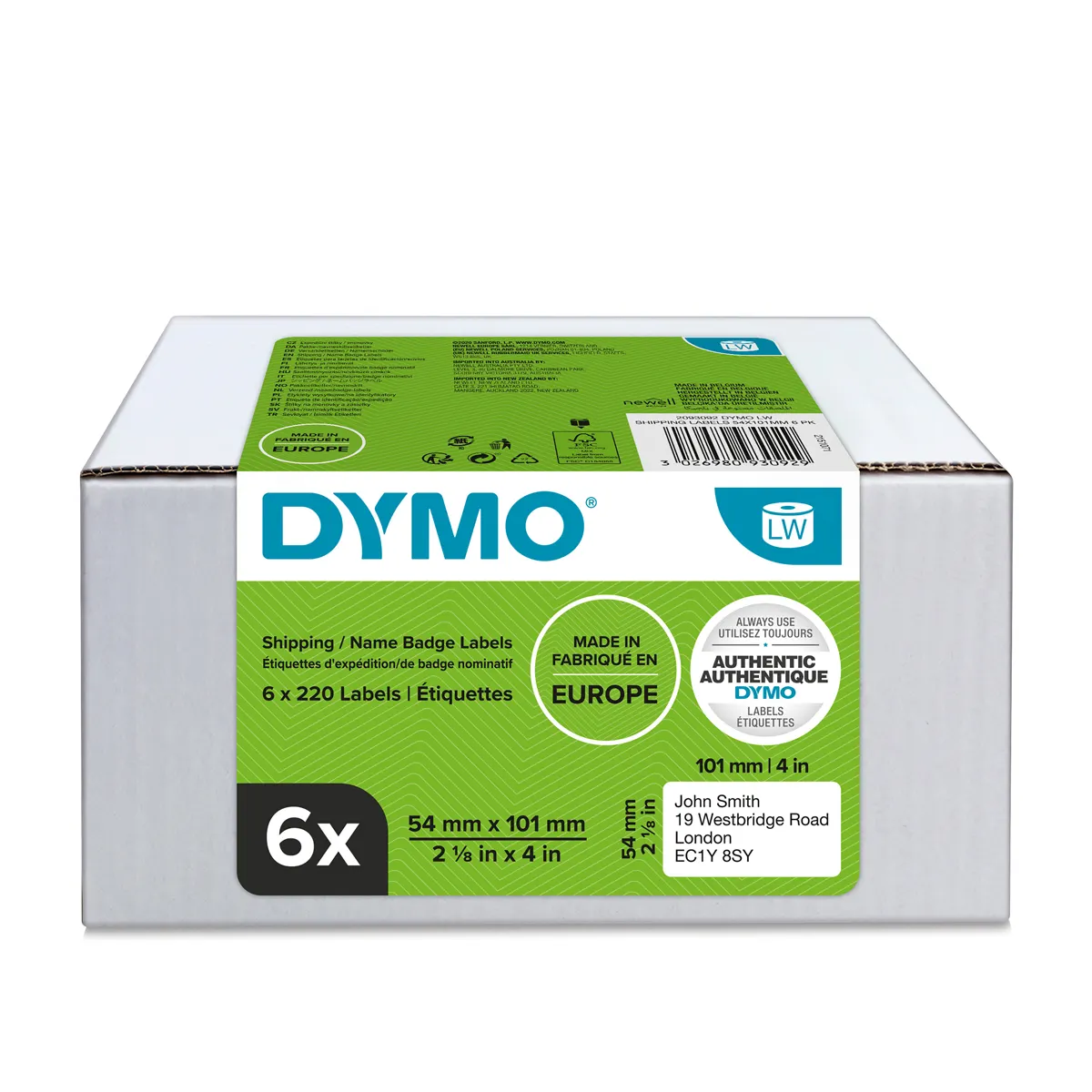 LW-Versandetiketten Vorteilspack 54x 101mm 6Rl 220St/Rl