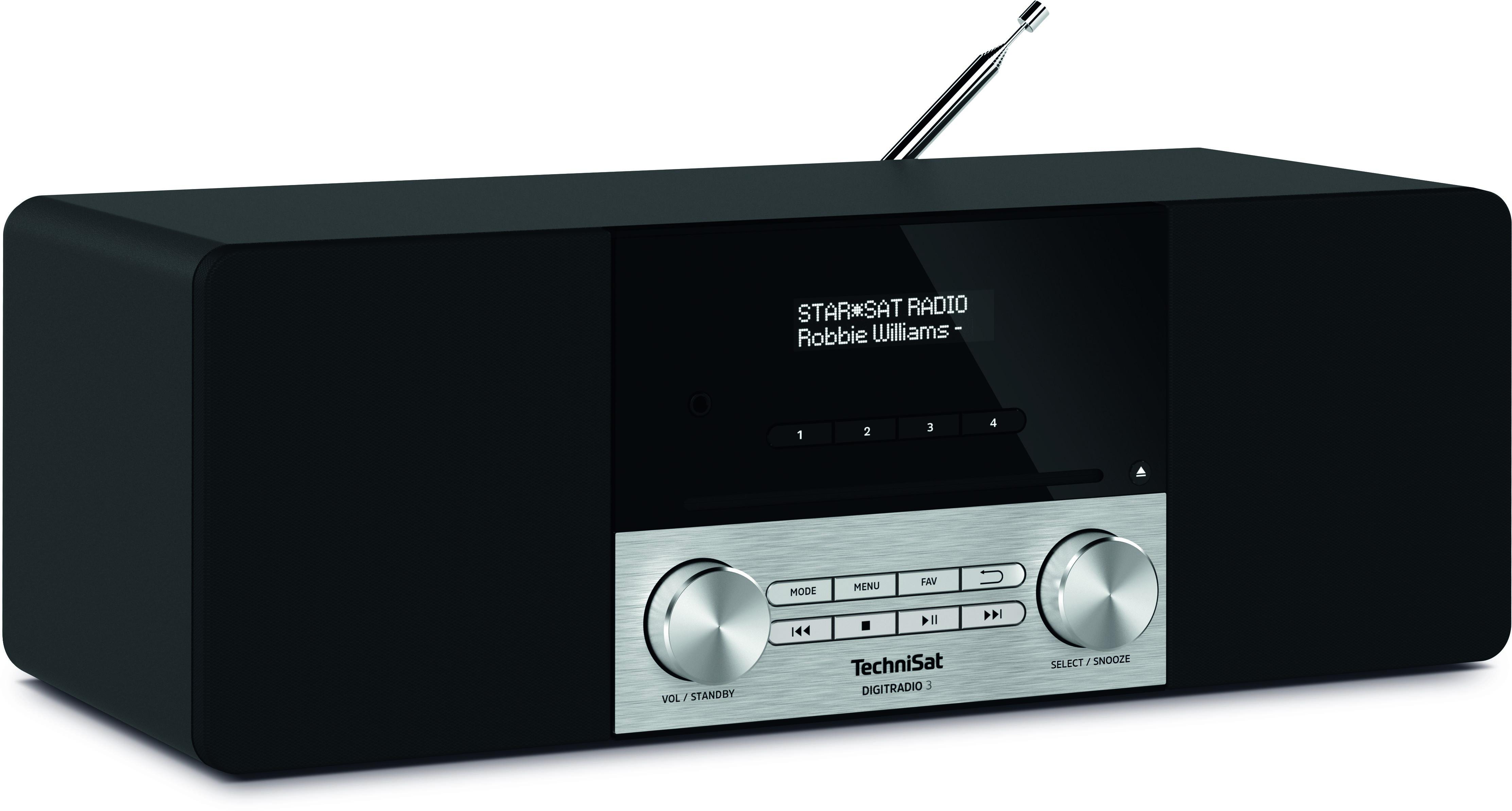 DIGITRADIO 3 schwarz/silber DAB+ Radio mit CD Player