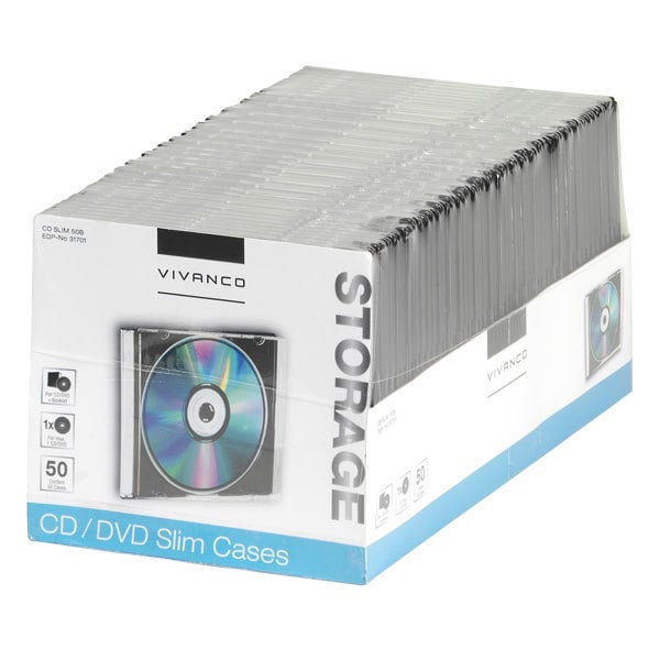 CD/DVD Slim Case, 50er Pack (31701)