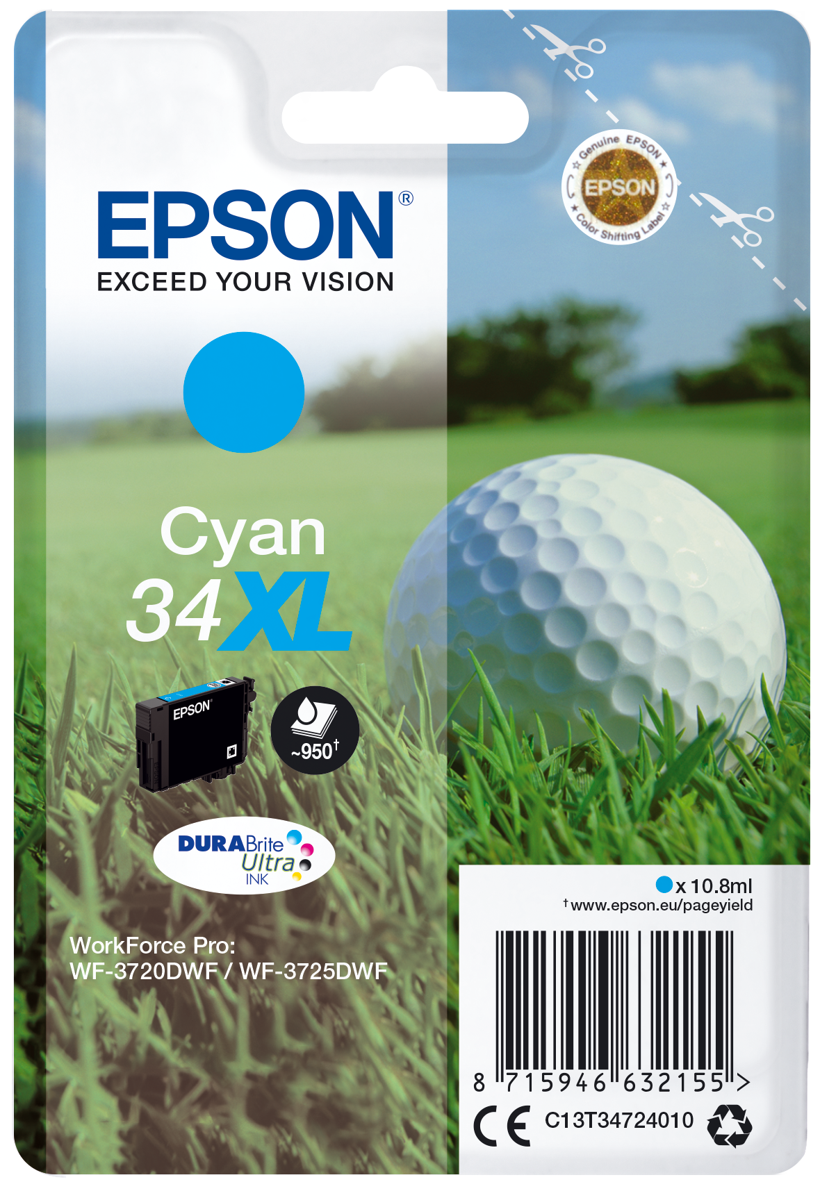 C13T34724010 XL cyan Druckerpatrone