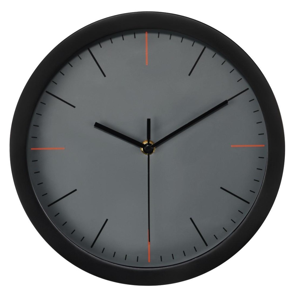 Wanduhr "MaxR", Ø 25 cm, geräuscharm, Grau (00186339)