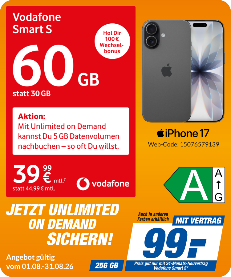 iPhone 17 mit Smart S für 99€!