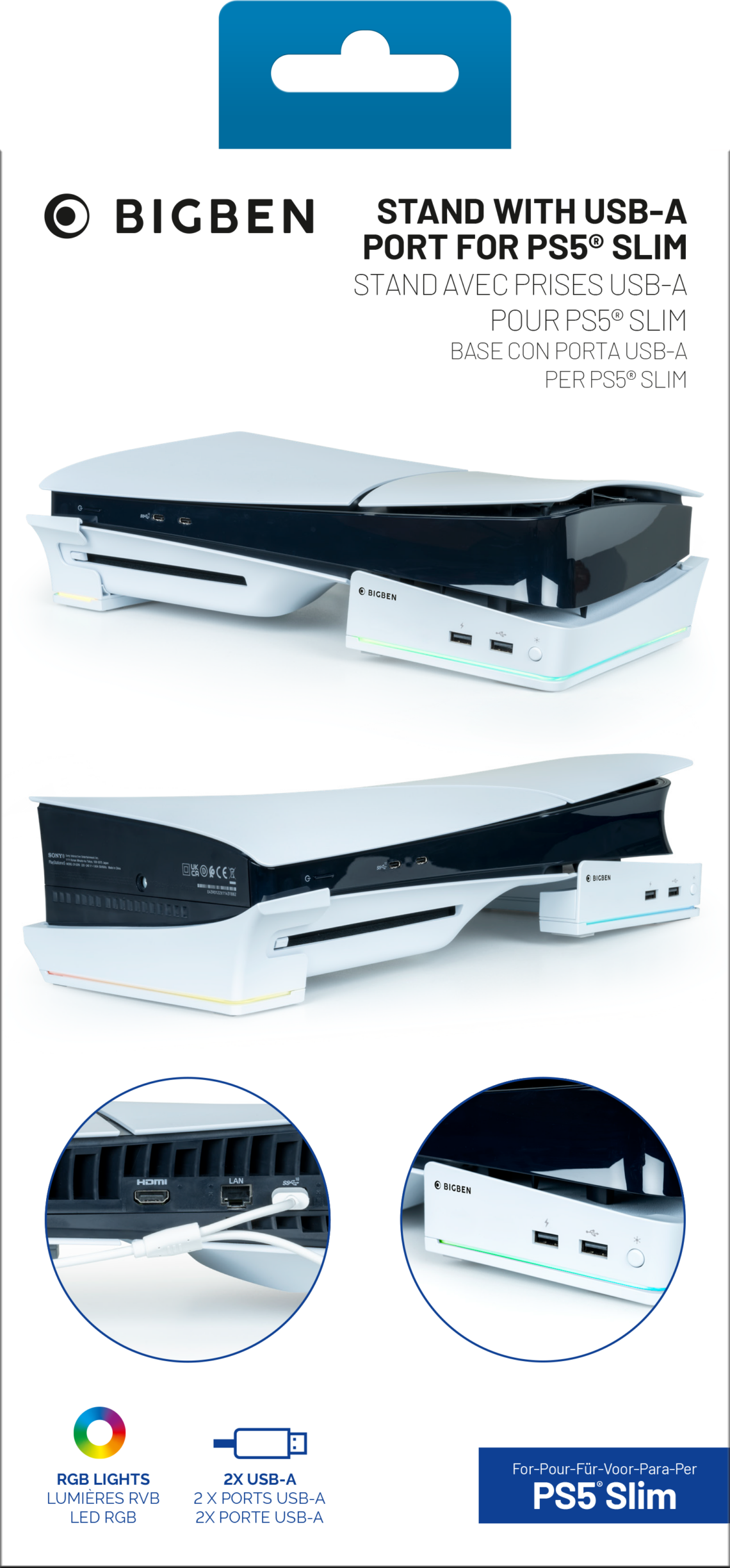 Horizontale Hub-Station für PS5 Slim
