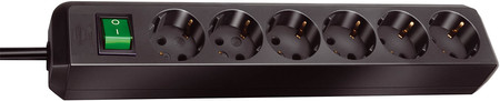 Sonstiges Eco-Line Steckdosenleiste mit Schalter 6-fach schwarz 3m H05VV-F 3G1,5