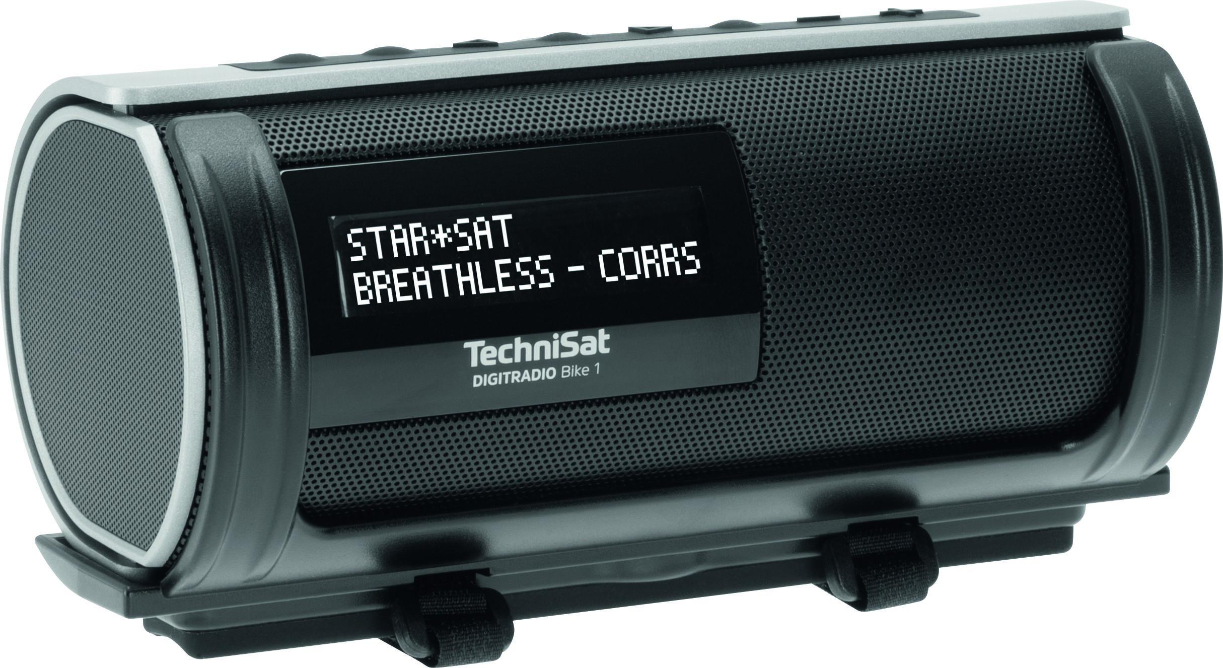 DIGITRADIO Bike 1 schwarz/silber mobiles DAB+/UKW-Radio für Fahrräder