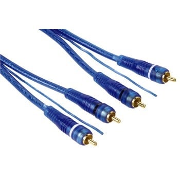 Cinch-Kabel, 2 Stecker - 2 Stecker, mit Remoteleitung, 5 m, Blau (00062417)