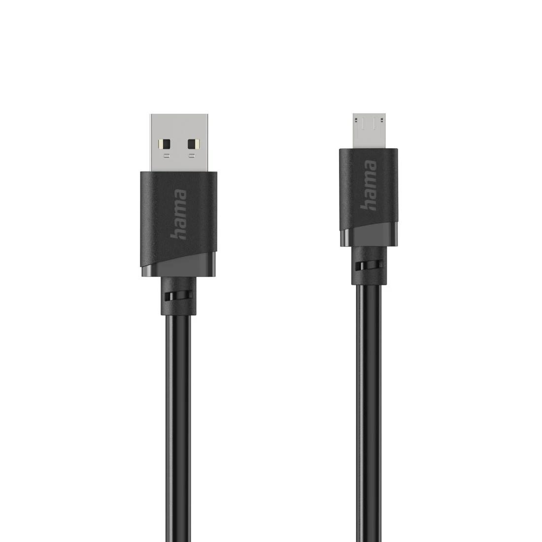 USB auf Micro-USB Kabel Ladekabel, USB-A - Micro-USB, 1 m, Schwarz (00201803)