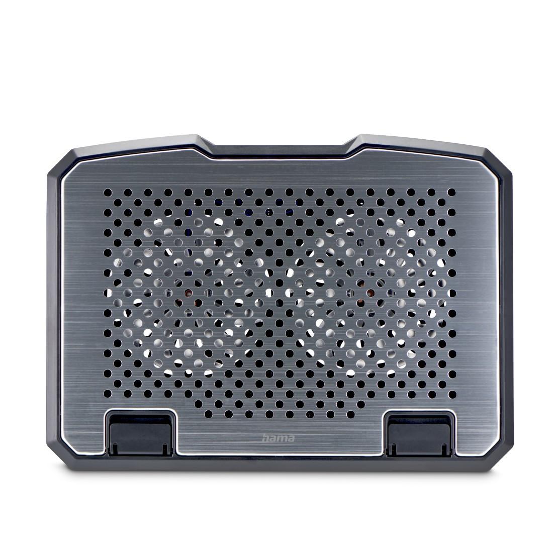 Laptop-Kühler "Aluminium", neigbar, leise, 2 Lüfter, bis 40 cm (15,6"), SW (00126807)