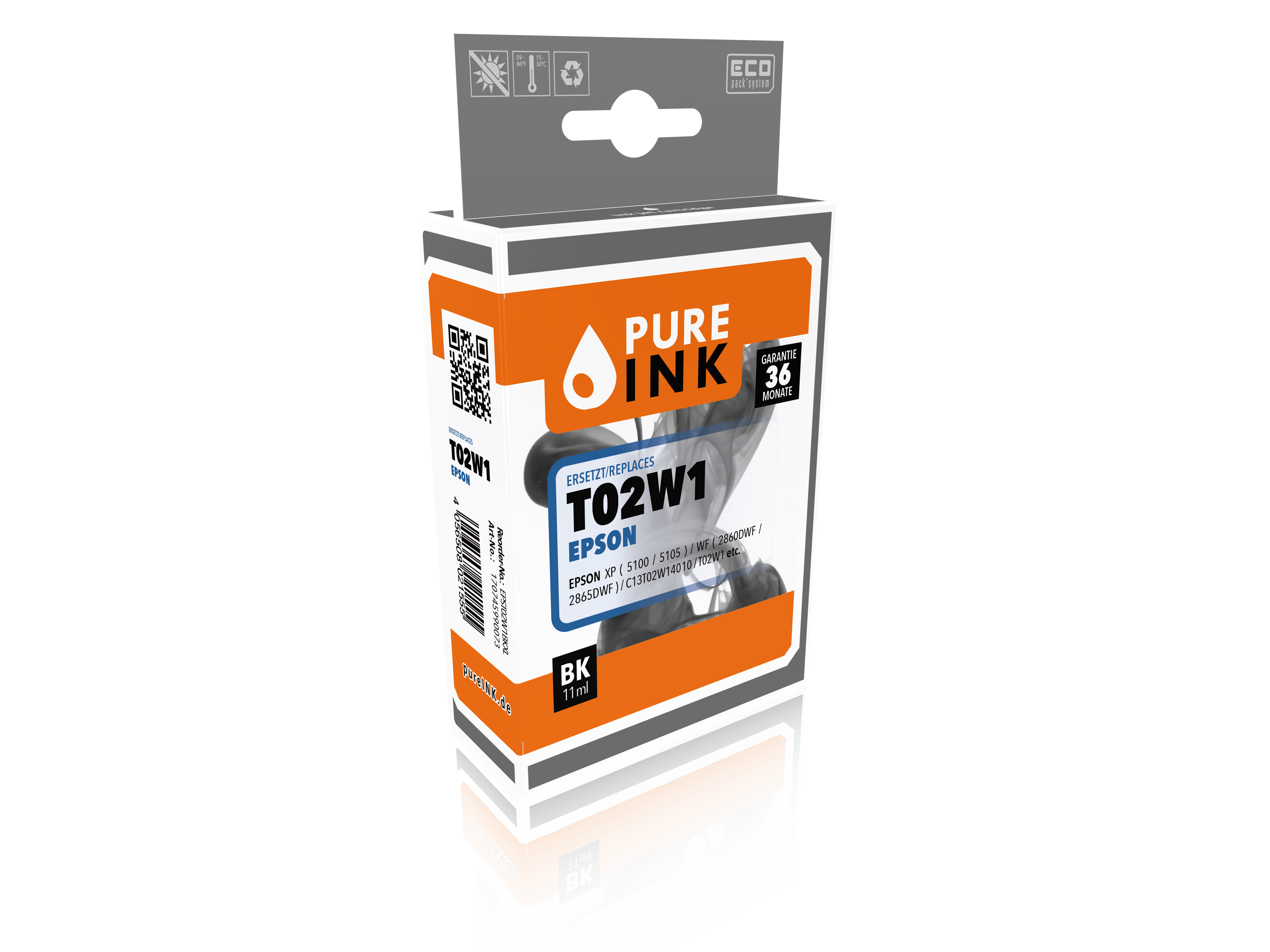 Epson C13T02W14010 Fernglas BK XL Druckerpatrone
