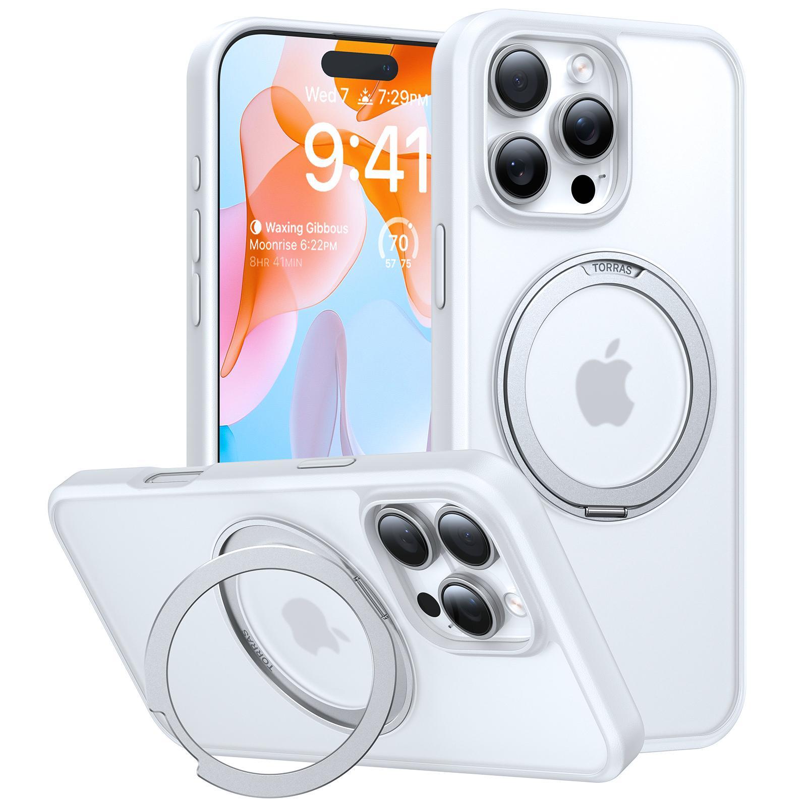 Ostand Pro Series für iPhone 16 Pro White Handyhülle
