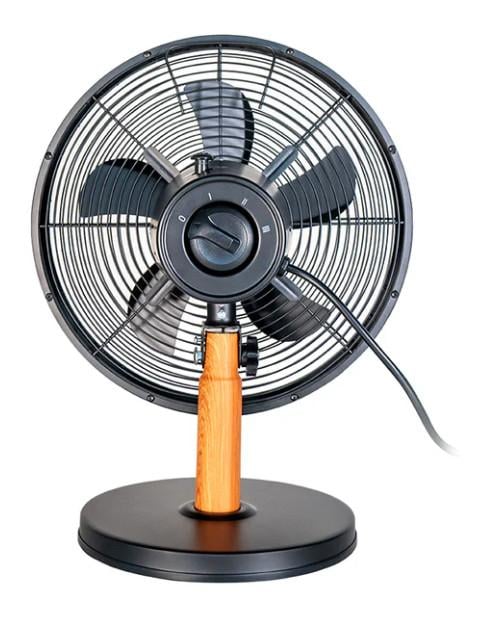 86715 Black Steel Tischventilator