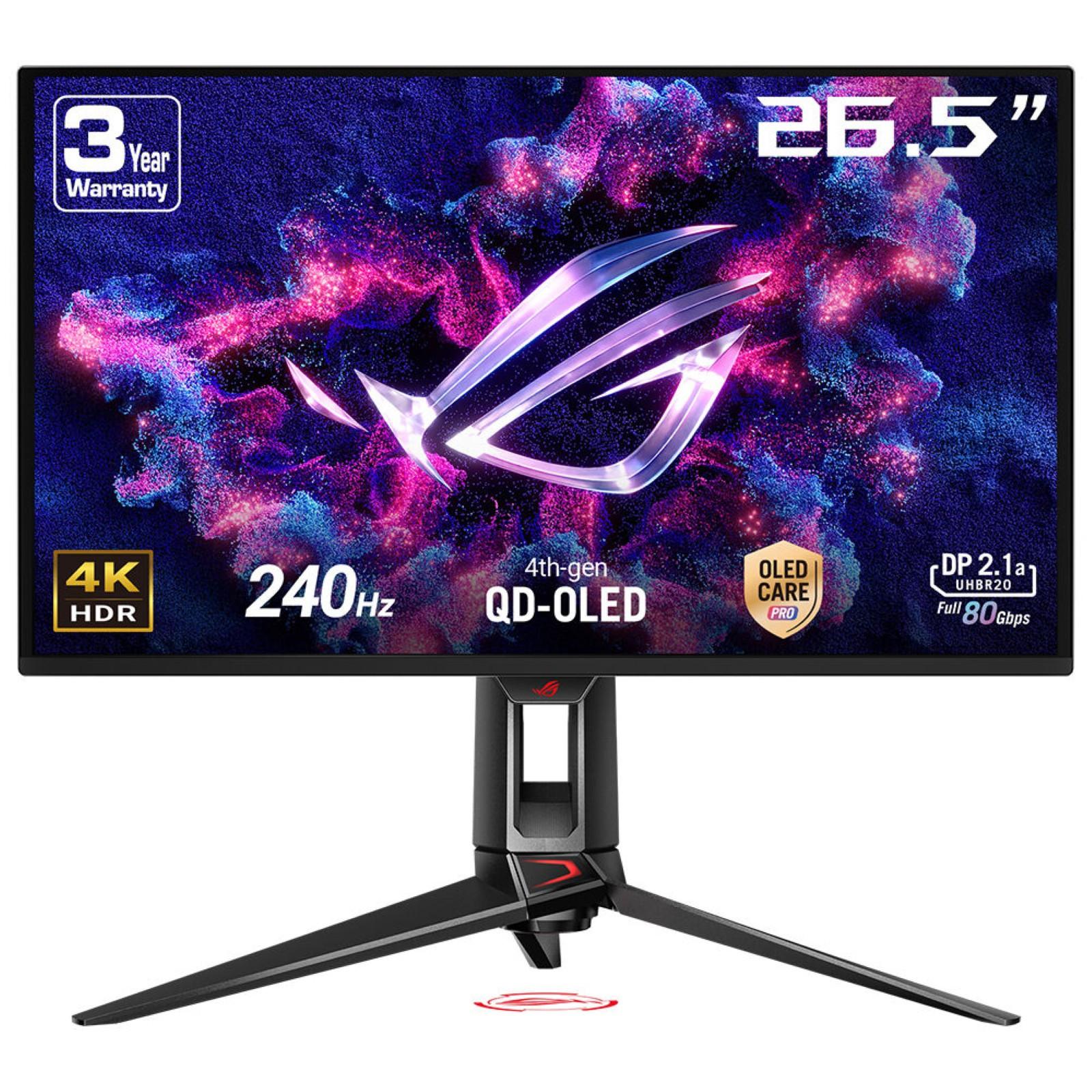 ROG Swift OLED PG27UCDM, Schwarz, 26,5 Zoll, 4K, QD-OLED, 240 Hz, 0,03 ms