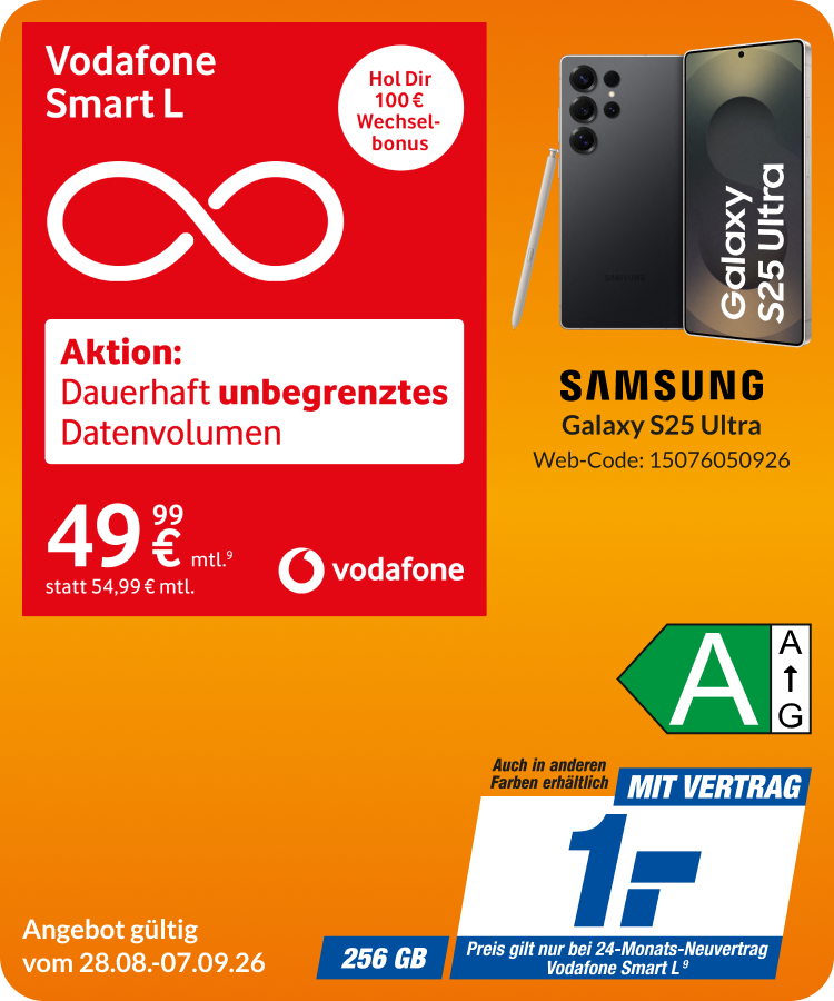 Galaxy S25 Ultra mit Smart L für 1€!