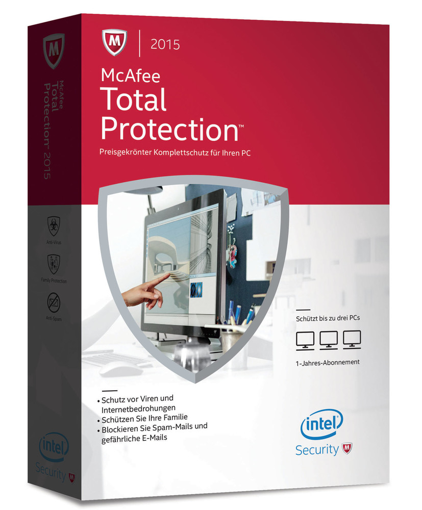 McAfee Total Protection 2015 - 3 Lizenzen (Download-Code ...