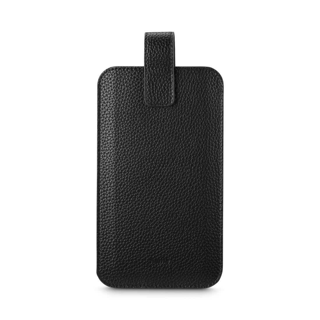 Handytasche, universal, für Handys mit 16,0x8,9x1,2 cm, Kunstleder, Schwarz (00137096)