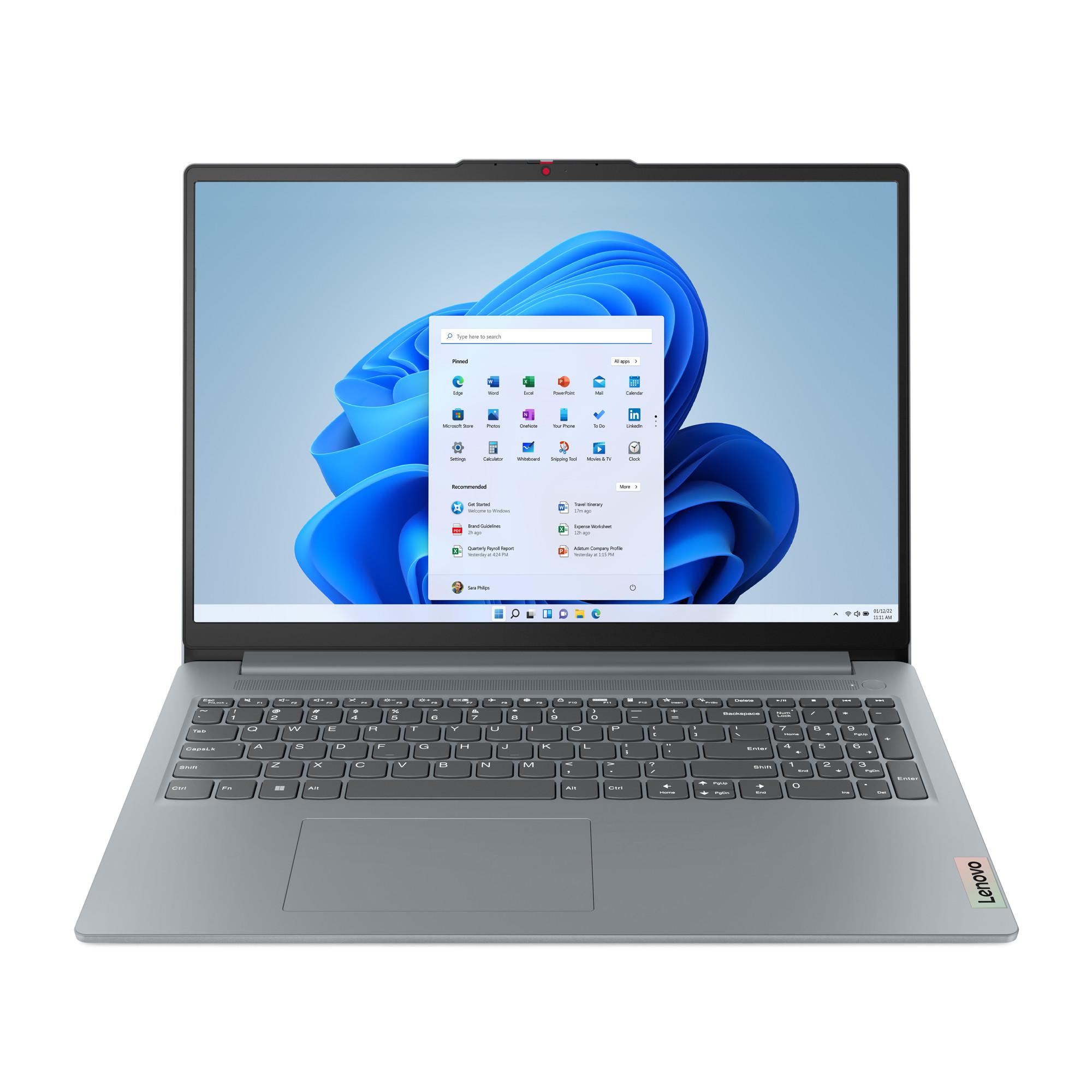 Notebook IdeaPad Slim 3 16IAH8, Grau, 16 Zoll, WUXGA, Intel Core i5-12450H, 16 GB, 512 GB M.2 SSD, Intel UHD