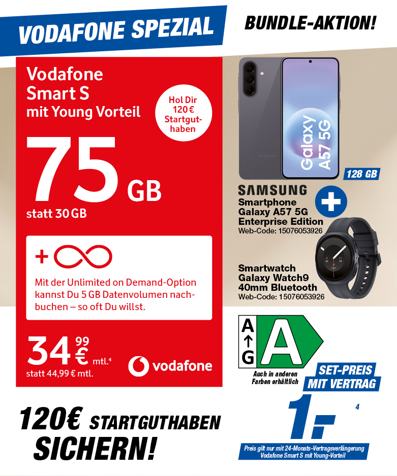 📱⌚ Galaxy A57 5G Enterprise Edition + Galaxy Watch9 – Bundle-Aktion 🔥
