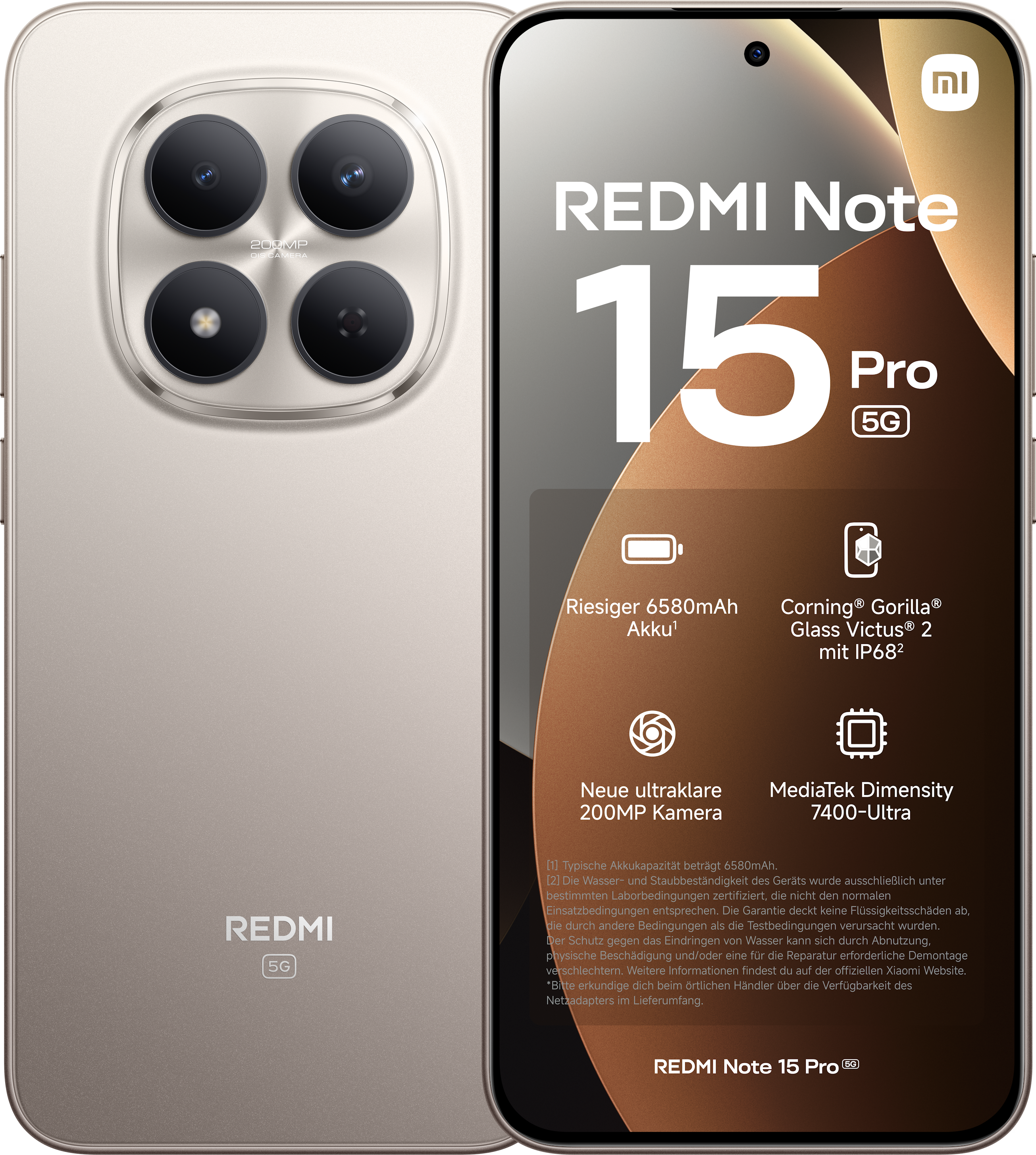 Redmi Note 15 Pro 5G 8GB + 256GB Titanium Smartphone