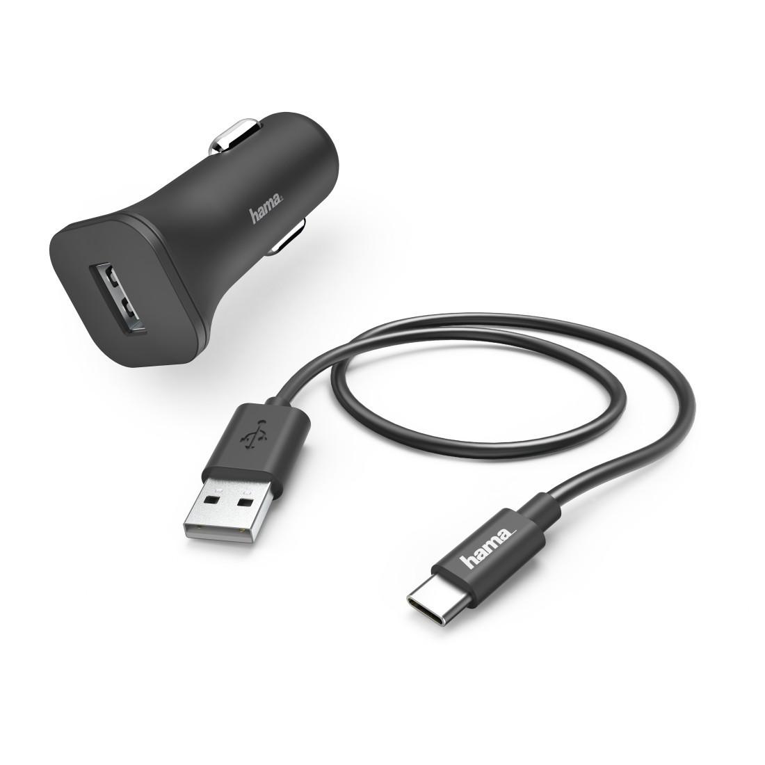 Kfz-Ladeset, USB-C, 12W, Schwarz (00210581)