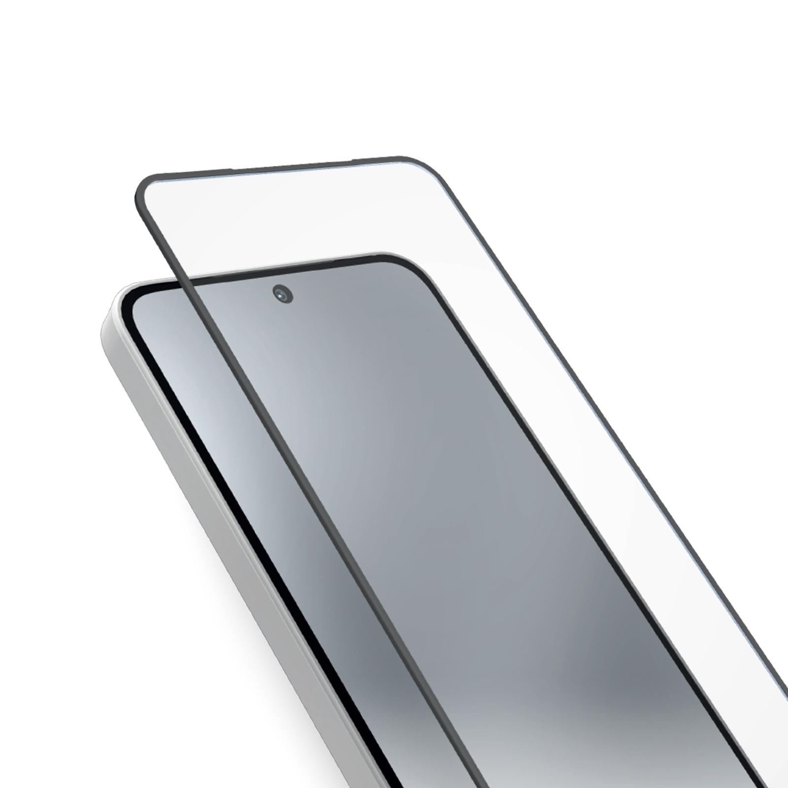 Glas Displayschutz Full Cover für Samsung A37, Schwarz Schutzglas