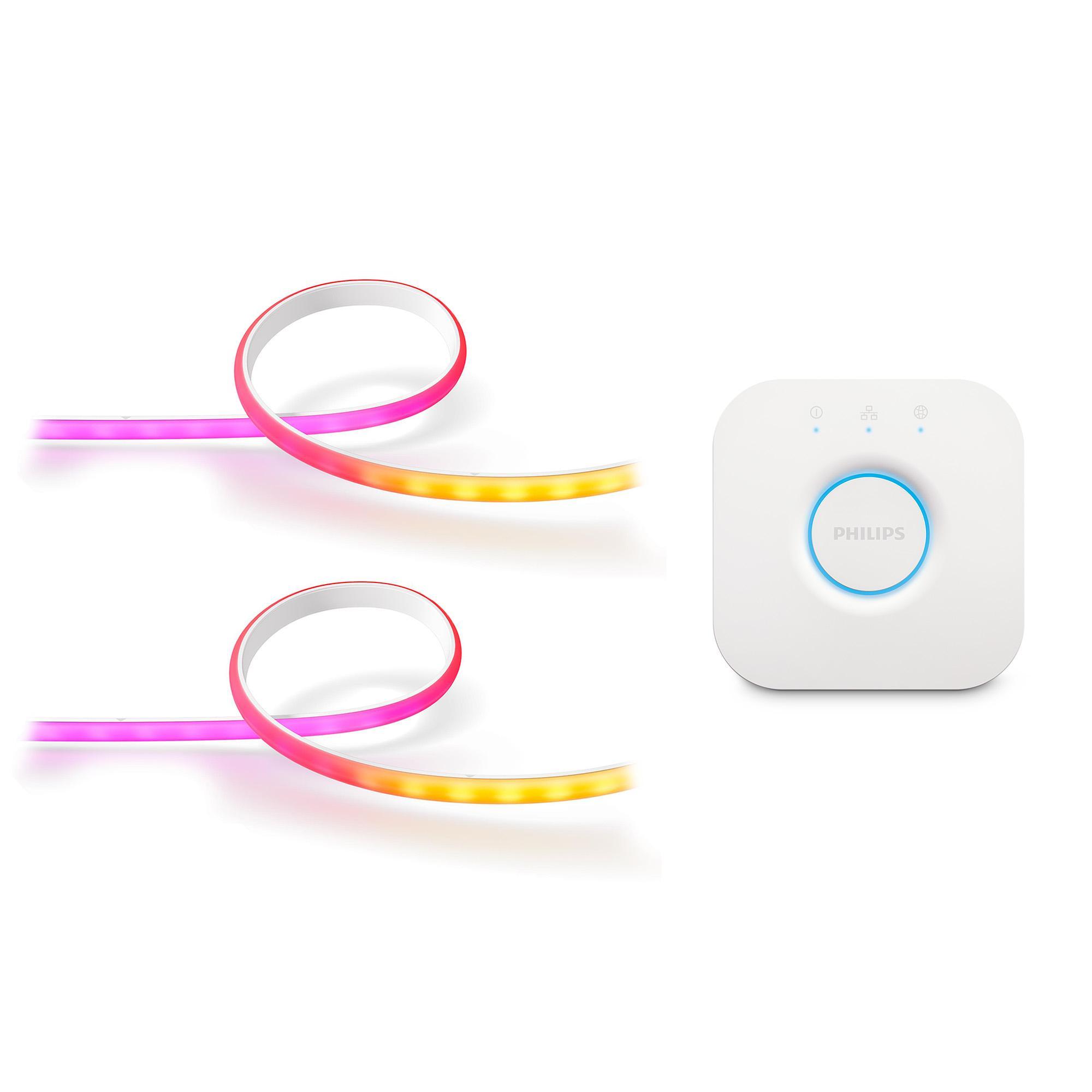 Set: Gradient Ambiance Lightstrip 2m + Gradient Ambiance Lightstrip Erweiterung 1m inkl. Hue Bridge
