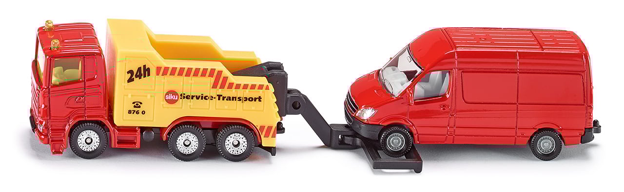Modellauto Abschleppwagen mit PKW 1667
