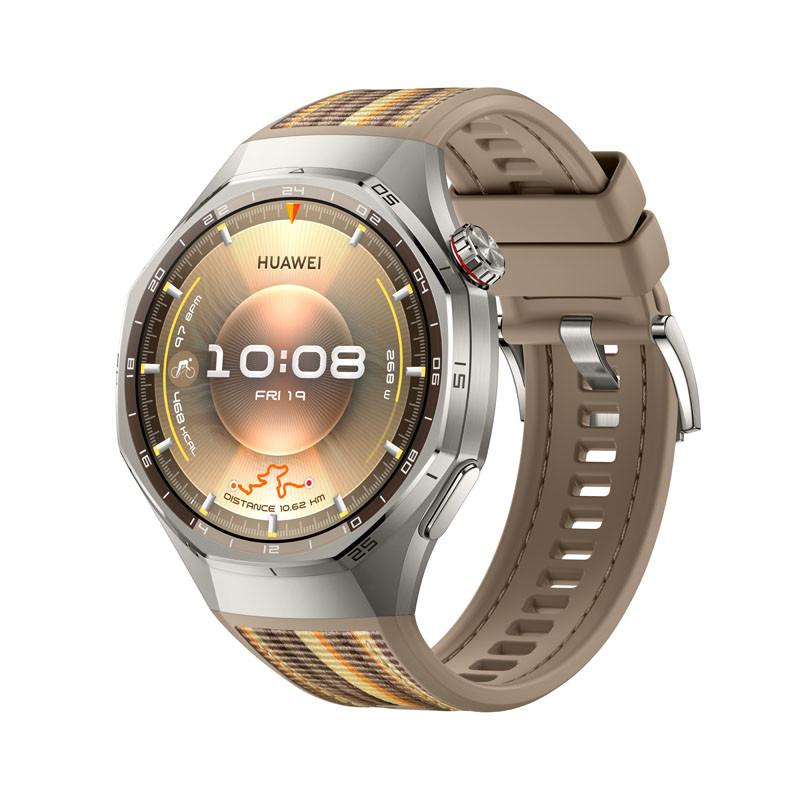 Watch GT6 Pro, 46mm, Titangehäuse mit braunem Nylonarmband Smartwatch