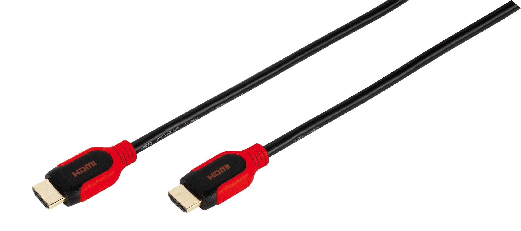 High Speed HDMI® Kabel mit Ethernet, 1,5 m rot (42955)
