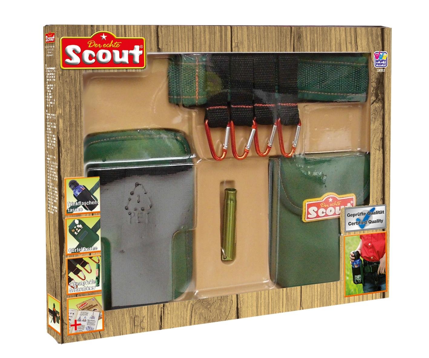 Neopren Abenteuergürtel mit Signalpfeife 4 Karabiner Gürteltasche