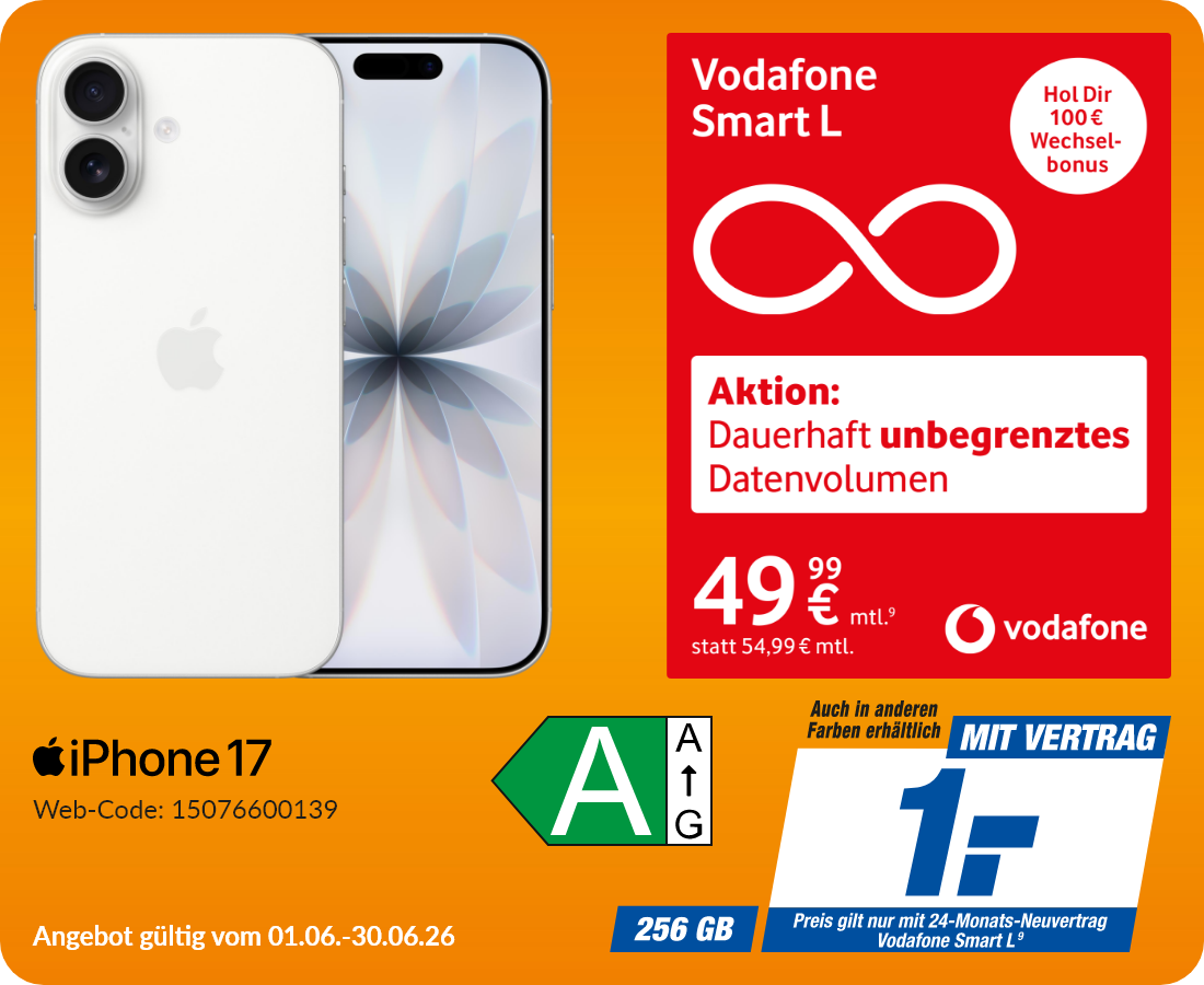 iPhone 17 mit Smart L für 1€!