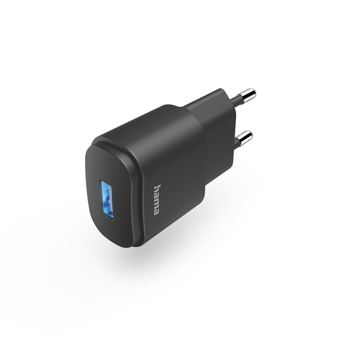USB-Ladegerät, USB-A-Netzteil, Universaladapter, LED-Anzeige, 6 W, Schwarz (00223372)