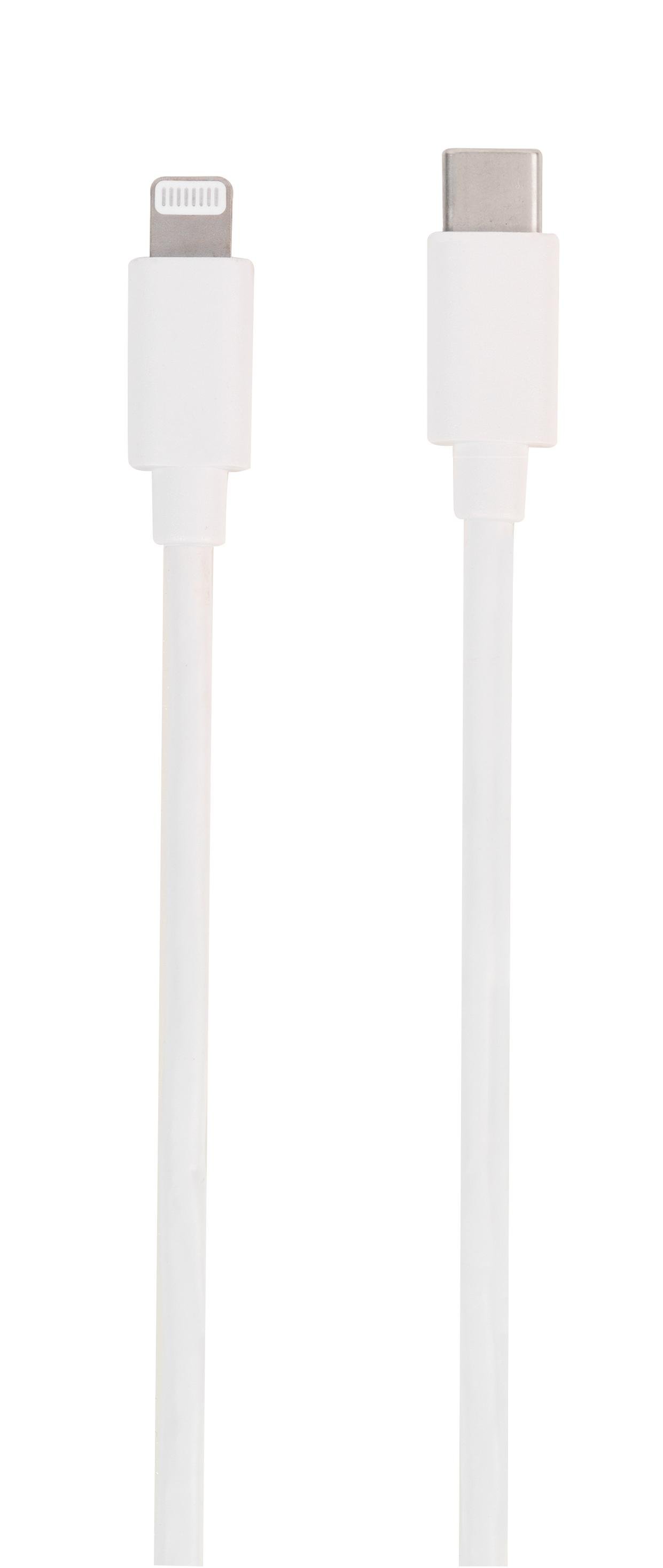 Charging Cable, Lightning auf USB-Type-C™ Daten- u. Ladekabel, weiß 0,15 m (62757)