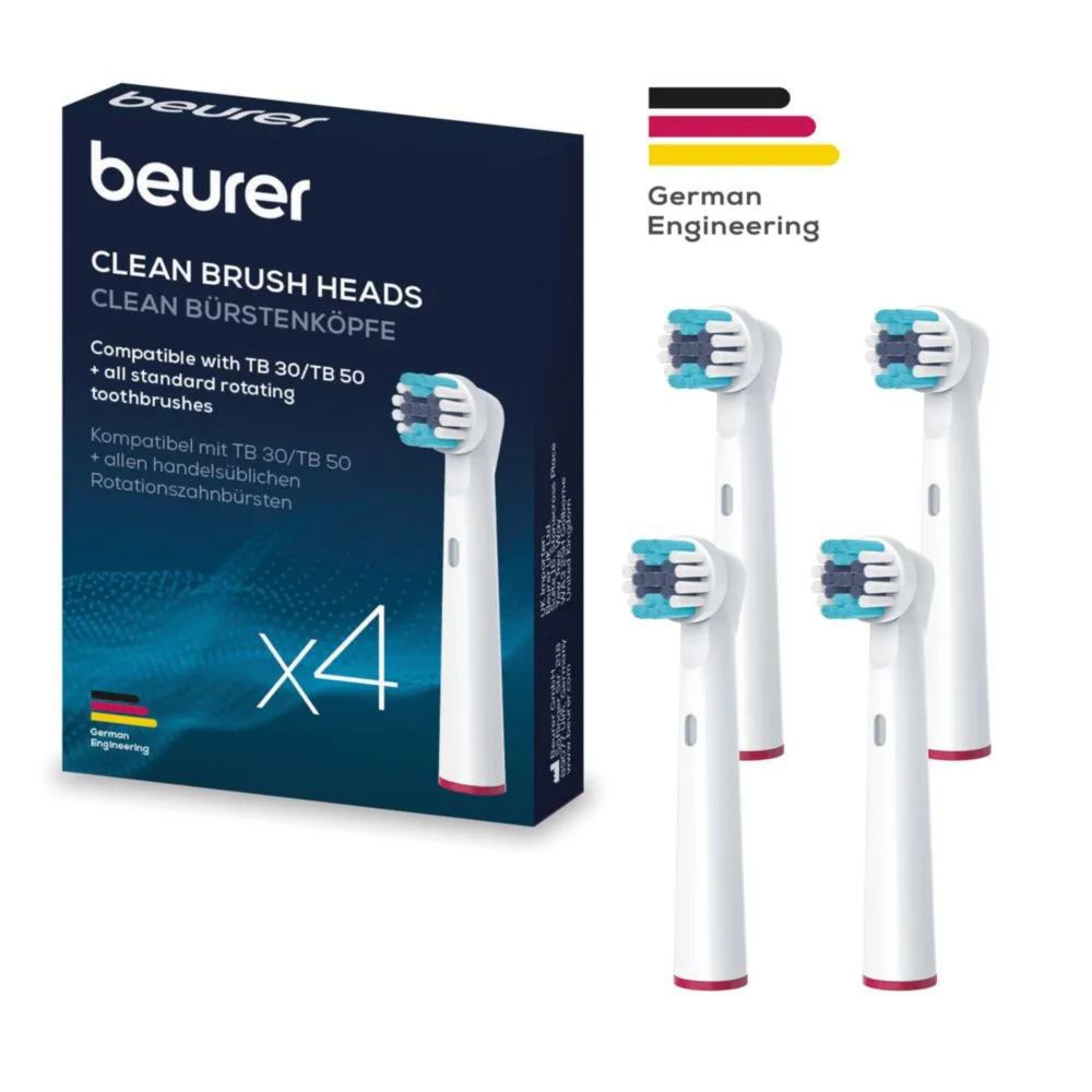 Clean TB30 / 50 4er weiß Aufsteckbürsten