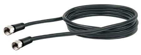 SAT Anschlusskabel (90 dB) KVCHQ30 - F-Stecker, 3m, schwarz