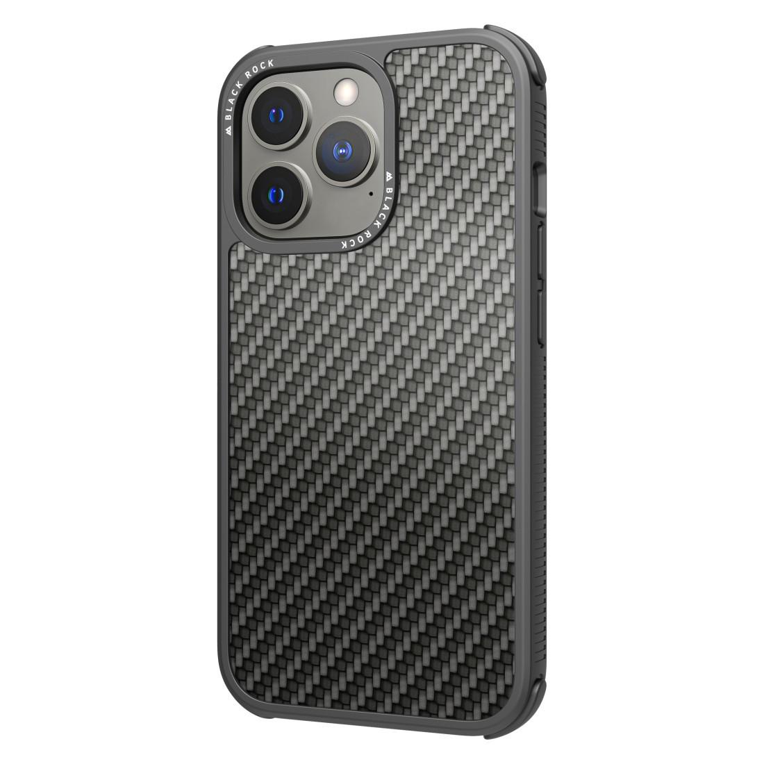 Cover "Robust Real Carbon" für Apple iPhone 13 Pro, Schwarz (00217033) Handyhülle