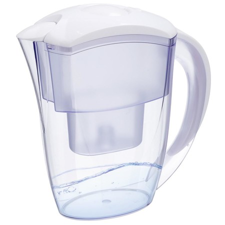 Wasserfilterkanne mit 1 Filterkartusche, 2,4 l, Weiß