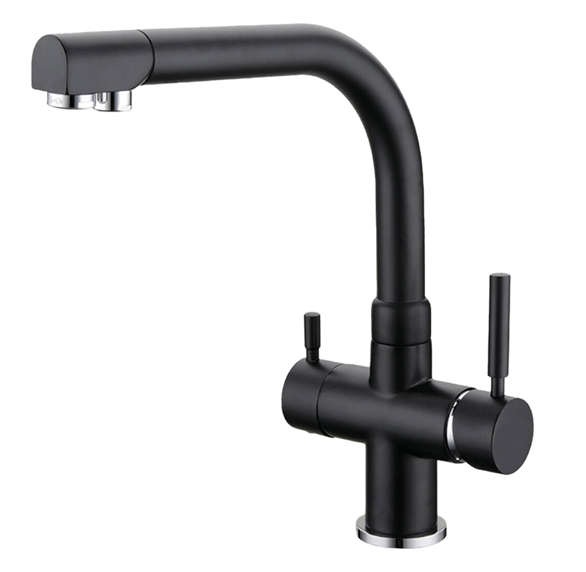 3 Wege Armatur rechteckig, schwarz (XO-AR 7010)