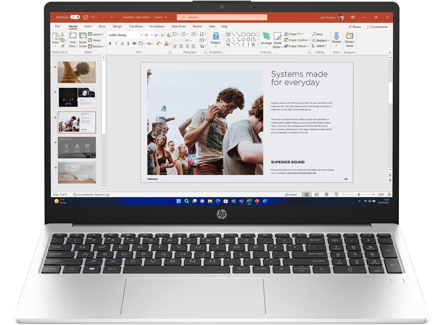 Notebook 255 G10, Silber, 15,6 Zoll, Full HD, IPS, AMD Ryzen 3 7320U, 8 GB, 512 GB M.2 SSD