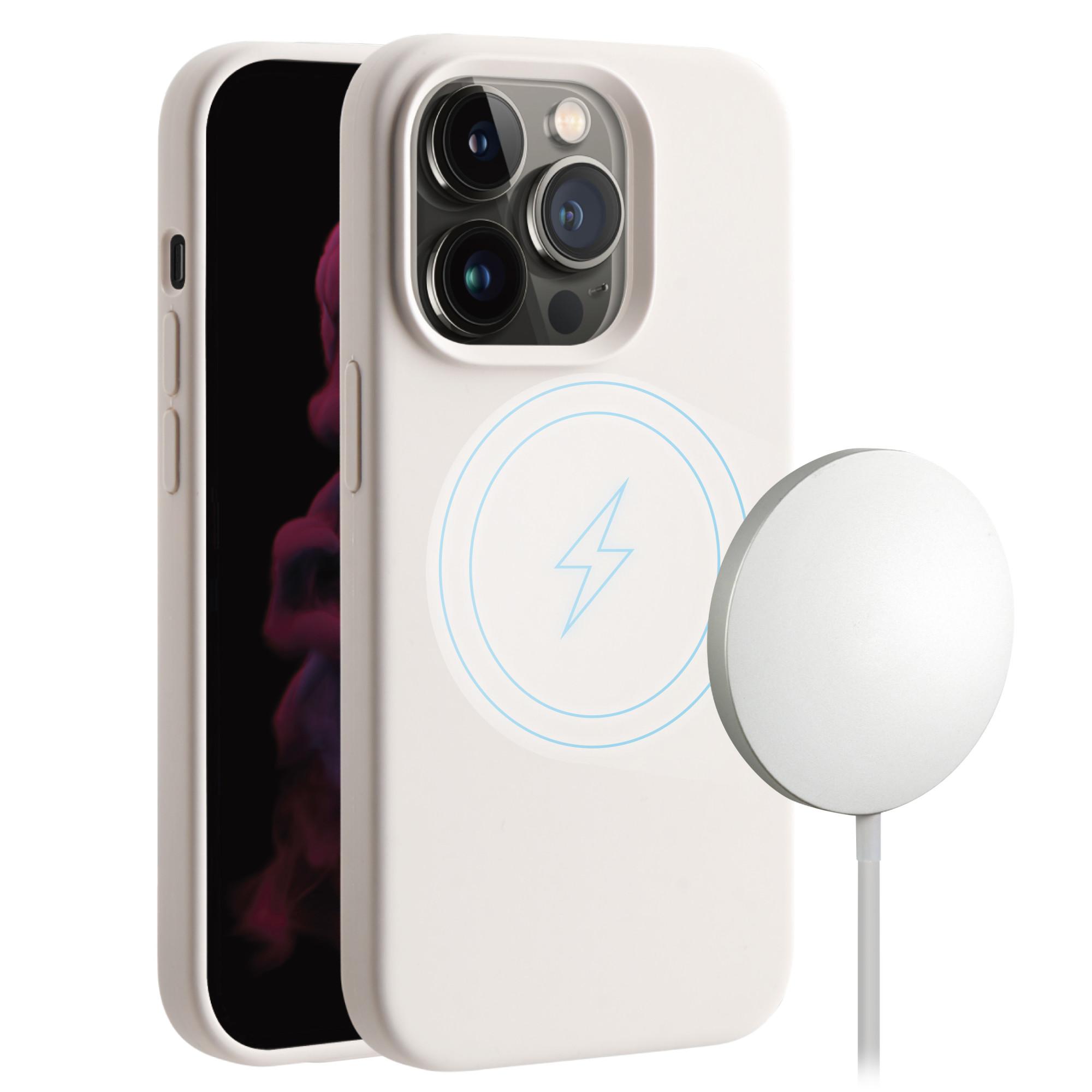 Mag Hype Cover für iPhone 14 Pro, Magnetic Wireless Charging Support, weiß (63465) Handyhülle