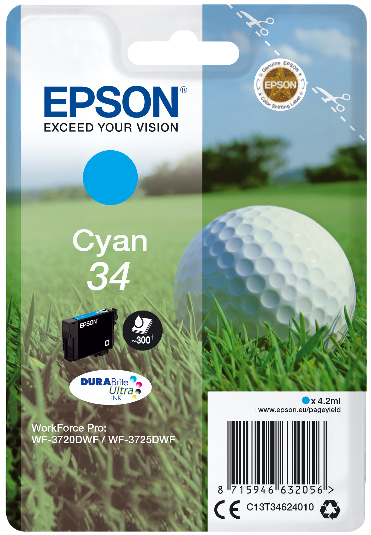C13T34624010 Golfball cyan Druckerpatrone