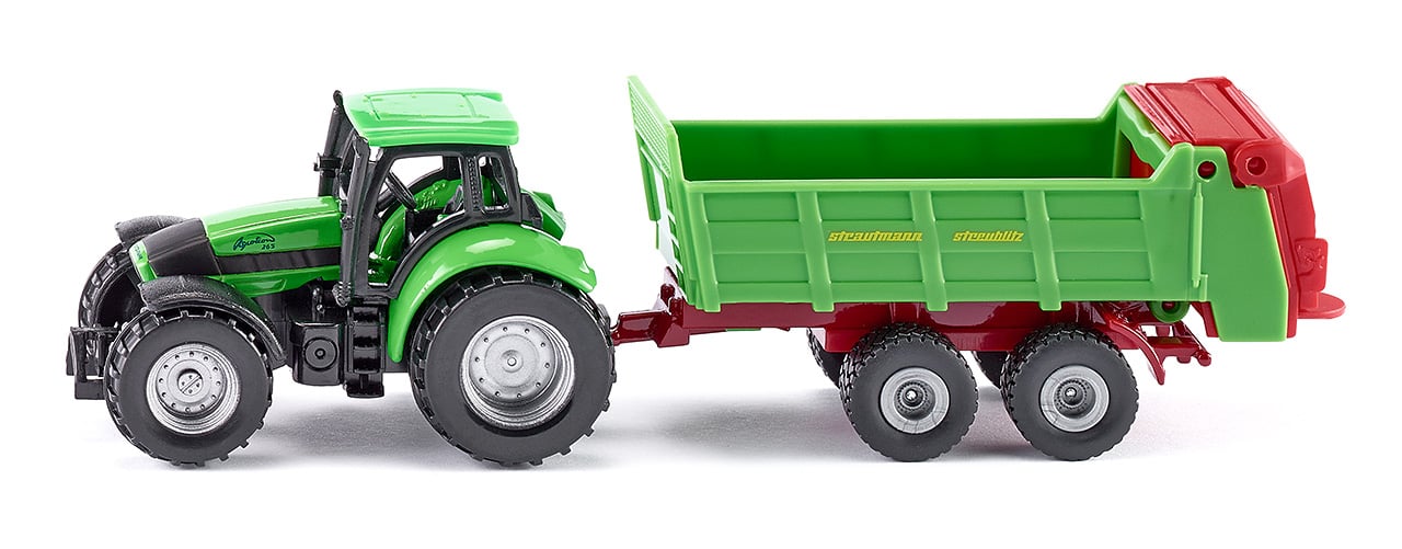Modellauto Traktor mit Universalstreuer 1673