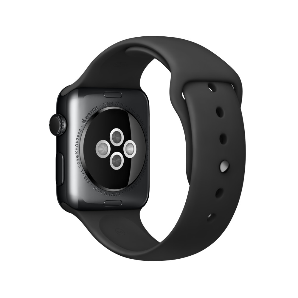 Apple Watch 42mm spaceschwarz/schwarz Sportarmband - bei expert kaufen ...