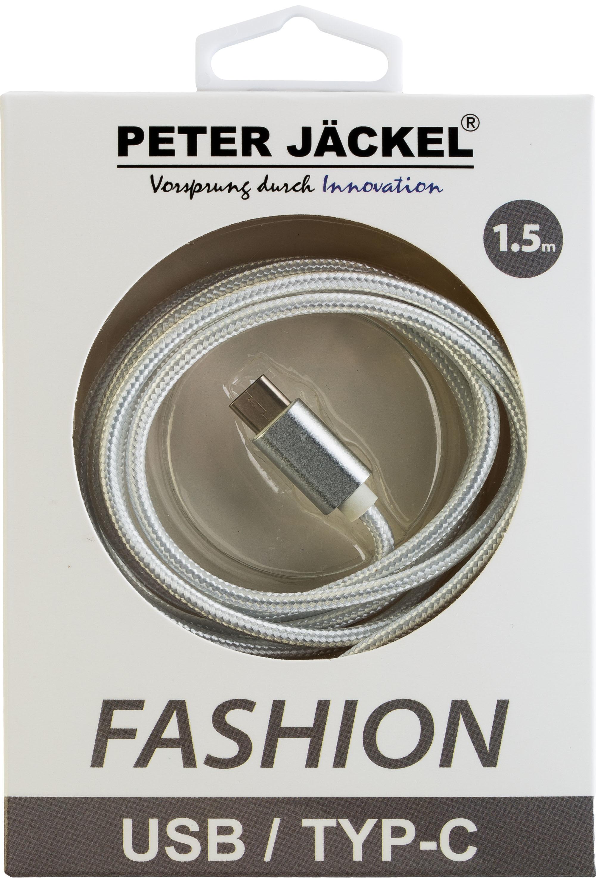 FASHION 1,5m USB Data Cable White Typ-C USB mit Sync- und Ladefunktion