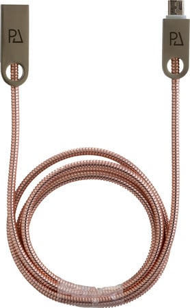 15881 USB Datenkabel Metal High End Micro-USB Rose-Gold mit Sync- und Ladefunktion