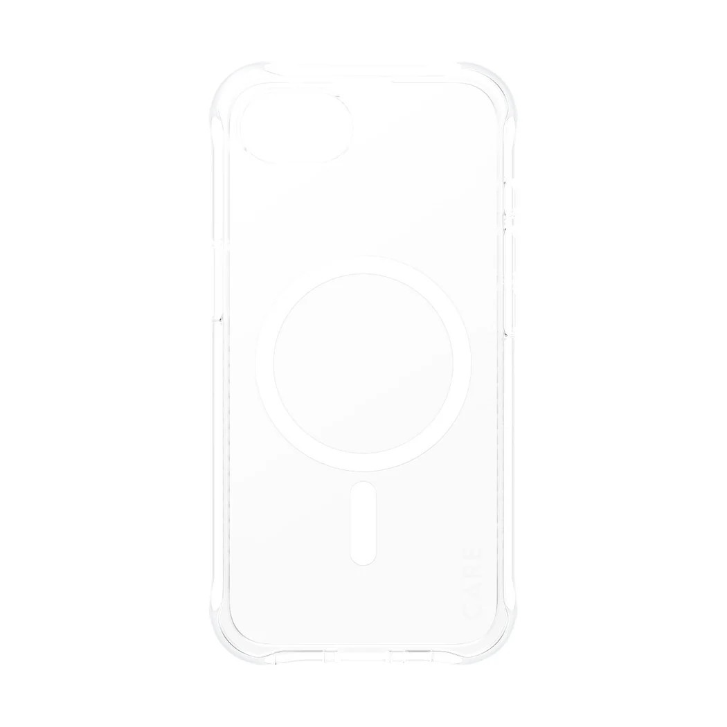 CARE by PanzerGlass® Fashionable Case Samba Transparent m. Weiß Qi Compatible iPhone 16e Handyhülle