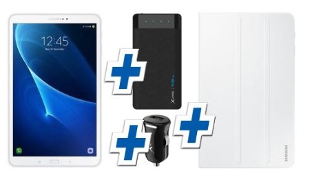 Galaxy Tab A 10,1' WiFi 32GB Bundle weiß (1,6 GHz Octacore/2GB/Android 7.0)